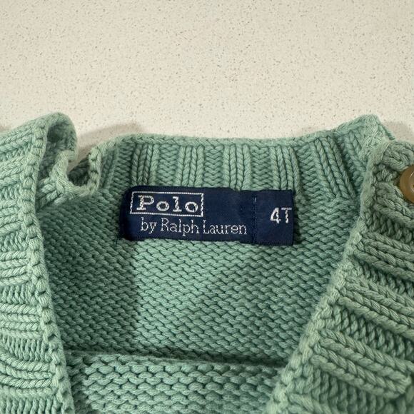 Polo Ralph Lauren Toddler Unisex 4T Seafoam Green Sweater - Picture 4 of 5